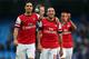 MANCHESTER, ENGLAND - SEPTEMBER 23: Mikel Arteta and Santi Cazorla of Arsenal at the finsl whistle during the Barclays Premier League match between Manchester City and Arsenal at Etihad Stadium on September 23, 2012 in Manchester, England. (Photo by Alex Livesey/Getty Images)