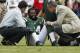 Sept 23, 2012; Miami Gardens, FL, USA; New York Jets cornerback Darrelle Revis (24) is attended to after being injured in the second half in a game against the Miami Dolphins at Sun Life Stadium. Mandatory Credit: Robert Mayer-US PRESSWIRE