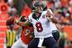 DENVER, CO - SEPTEMBER 23: Quarterback Matt Schaub #8 of the Houston Texans delivers a pass against the Denver Broncos at Sports Authority Field at Mile High on September 23, 2012 in Denver, Colorado. The Texans defeated the Broncos 35-28. (Photo by Doug Pensinger/Getty Images)