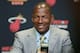 MIAMI, FL - JULY 11: Ray Allen talks with members of the media after signing with the Miami Heat at AmericanAirlines Arena on July 11, 2012 in Miami, Florida. (Photo by Mike Ehrmann/Getty Images)