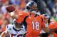 DENVER, CO - SEPTEMBER 23: Quarterback Peyton Manning #18 of the Denver Broncos delivers a pass against the Houston Texans at Sports Authority Field at Mile High on September 23, 2012 in Denver, Colorado. The Texans defeated the Broncos 31-25. (Photo by Doug Pensinger/Getty Images)