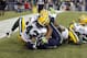 Sept 24, 2012; Seattle, WA, USA; Seattle Seahawks wide receiver Golden Tate (81) holds on to the game-winning touchdown as time expires against the Green Bay Packers at CenturyLink Field. Mandatory Credit: Joe Nicholson-US PRESSWIRE