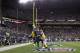 SEATTLE, WA - SEPTEMBER 24: Wide receiver Golden Tate #81 of the Seattle Seahawks makes a catch in the end zone to defeat the Green Bay Packers on a controversial call by the officials at CenturyLink Field on September 24, 2012 in Seattle, Washington. (Photo by Otto Greule Jr/Getty Images)