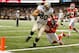 NEW ORLEANS, LA - SEPTEMBER 23: Jimmy Graham #80 of the New Orleans Saints scores a touchdown over Brandon Flowers #24 of the Kansas City Chiefs at the Mercedes-Benz Superdome on September 23, 2012 in New Orleans, Louisiana. (Photo by Chris Graythen/Getty Images)