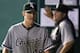 KANSAS CITY, MO - SEPTEMBER 19: Starting pitcher Chris Sale #49 of the Chicago White Sox walks through the dugout after being taken out of game against the Kansas City Royals in the seventh inning at Kauffman Stadium on September 19, 2012 in Kansas City, Missouri. (Photo by Ed Zurga/Getty Images)