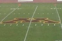 Minnesota College Painted Midfield Logo at 45-Yard Line (PHOTO)