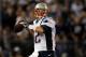 BALTIMORE, MD - SEPTEMBER 23: Tom Brady #12 of the New England Patriots throws a pass in the first half against the Baltimore Ravens at M&T Bank Stadium on September 23, 2012 in Baltimore, Maryland. (Photo by Patrick Smith/Getty Images)