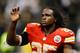 NEW ORLEANS, LA - SEPTEMBER 23: Jamaal Charles #25 of the Kansas City Chiefs off the field after defeating the New Orleans Saints 27-24 in overtime at the Mercedes-Benz Superdome on September 23, 2012 in New Orleans, Louisiana. (Photo by Chris Graythen/Getty Images)