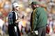 GREEN BAY, WI - SEPTEMBER 9: Green Bay Packers head coach Mike McCarthy argues with an official during the first half of the game against the San Francisco 49ers at Lambeau Field on September 9, 2012 in Green Bay, Wisconsin. (Photo by Joe Robbins/Getty Images)