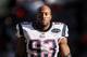 DENVER, CO - DECEMBER 18: Andre Carter #93 of the New England Patriots during pregame warmups on December 18, 2011 before facing the Denver Broncos at Sports Authority Field at Mile High in Denver, Colorado. (Photo by Marc Piscotty/Getty Images)