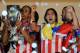MONACO - AUGUST 31: Falcao of Atletico Madrid celebrates as team-mate Miranda lifts the UEFA Super Cup following the match between Chelsea and Atletico Madrid at Louis II Stadium on August 31, 2012 in Monaco, Monaco. (Photo by Chris Brunskill/Getty Images)