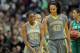 DENVER, CO - APRIL 03: (L-R) Brooklyn Pope #32 and Brittney Griner #42 of the Baylor Bears react on court in the second half against the Notre Dame Fighting Irish during the National Final game of the 2012 NCAA Division I Women's Basketball Championship at Pepsi Center on April 3, 2012 in Denver, Colorado. (Photo by Justin Edmonds/Getty Images)