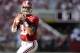 September 22, 2012; Tuscaloosa, AL, USA; Alabama Crimson Tide quarterback A.J. McCarron (10) drops back to pass against Florida Atlantic Owls during the first quarter at Bryant Denny Stadium. Mandatory Credit: John David Mercer-US PRESSWIRE