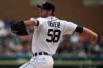 Tigers' Pitcher Fister Strikes out AL Record 9 Straight Batters