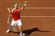 GIJON, SPAIN - SEPTEMBER 14: David Ferrer of Spain serves the ball to Sam Querrey of the United States during day one of the semi final Davis Cup between Spain and the United States at the Parque Hermanos Castro on September 14, 2012 in Gijon, Spain. (Photo by Manuel Queimadelos Alonso/Getty Images)