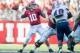 TUSCALOOSA, AL - SEPTEMBER 22: Quarterback AJ McCarron #10 of the Alabama Crimson Tide looks downfield for an open player while playing against the Florida Atlantic Owls on September 22, 2012 at Bryant-Denny Stadium in Tuscaloosa, Alabama. Alabama defeated Florida Atlantic 40-7. (Photo by Michael Chang/Getty Images)