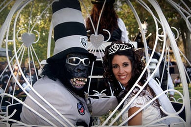 Gorilla Rilla and His Bride Celebrate with Raider Nation