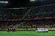 SEVILLE, SPAIN - MARCH 17: FC Barcelona and Sevilla players observe a minute of silence for former FC Barcelona player Estanislau Basora prior to the start of the la Liga match between Sevilla and FC Barcelona at the Estadio Ramon Sanchez Pizjuan on March 17, 2012 in Seville, Spain. (Photo by Jasper Juinen/Getty Images)