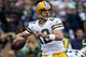 SEATTLE, WA - SEPTEMBER 24: Quarterback Aaron Rodgers #12 of the Green Bay Packers throws a pass in the first half against the Seattle Seahawks at CenturyLink Field on September 24, 2012 in Seattle, Washington. (Photo by Otto Greule Jr/Getty Images)
