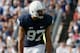 STATE COLLEGE, PA - SEPTEMBER 15: Tight end Kyle Carter #87 of the Penn State Nittany Lions lines up against the Navy Midshipmen at Beaver Stadium on September 15, 2012 in State College, Pennsylvania. (Photo by Rob Carr/Getty Images)