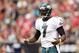 GLENDALE, AZ - SEPTEMBER 23: Quarterback Michael Vick #7 of the Philadelphia Eagles during the NFL game against the Arizona Cardinals at the University of Phoenix Stadium on September 23, 2012 in Glendale, Arizona. The Carindals defeated the Eagles 27-6. (Photo by Christian Petersen/Getty Images)