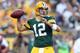 GREEN BAY, WI - SEPTEMBER 09: Aaron Rodgers #12 of the Green Bay Packers throws a pass during the NFL season opener against the San Francisco 49ers at Lambeau Field on September 9, 2012 in Green Bay, Wisconsin. (Photo by Andy Lyons/Getty Images)