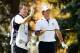 MEDINAH, IL - SEPTEMBER 30: Rory McIlroy of Europe lines up a shot with his caddie J.P. Fitzgerald on the third tee during the Singles Matches for The 39th Ryder Cup at Medinah Country Club on September 30, 2012 in Medinah, Illinois. (Photo by Jamie Squire/Getty Images)