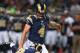 ST. LOUIS, MO - AUGUST 18: Greg Zuerlein #4 of the St. Louis Rams kicks against the Kansas City Chiefs during a pre-season game at the Edward Jones Dome on August 18, 2012 in St. Louis, Missouri. (Photo by Dilip Vishwanat/Getty Images)
