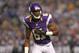 Aug 17, 2012; Minneapolis, MN, USA; Minnesota Vikings wide receiver Jerome Simpson (81) against the Buffalo Bills at the Metrodome. The Vikings defeated the Bills 36-14. Mandatory Credit: Brace Hemmelgarn-US PRESSWIRE