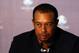 MEDINAH, IL - SEPTEMBER 30: Tiger Woods of the USA is seen in a press conference after Europe defeated the USA 14.5 to 13.5 at The 39th Ryder Cup at Medinah Country Club on September 30, 2012 in Medinah, Illinois. (Photo by Mike Ehrmann/Getty Images)