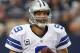 ARLINGTON, TX - SEPTEMBER 23: Tony Romo #9 of the Dallas Cowboys at Cowboys Stadium on September 23, 2012 in Arlington, Texas. (Photo by Ronald Martinez/Getty Images)