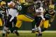 GREEN BAY, WI - SEPTEMBER 13: Running back Matt Forte #22 of the Chicago Bears runs against the defense of nose tackle B.J. Raji #90 of the Green Bay Packers in the third quarter at Lambeau Field on September 13, 2012 in Green Bay, Wisconsin. (Photo by Jonathan Daniel/Getty Images)