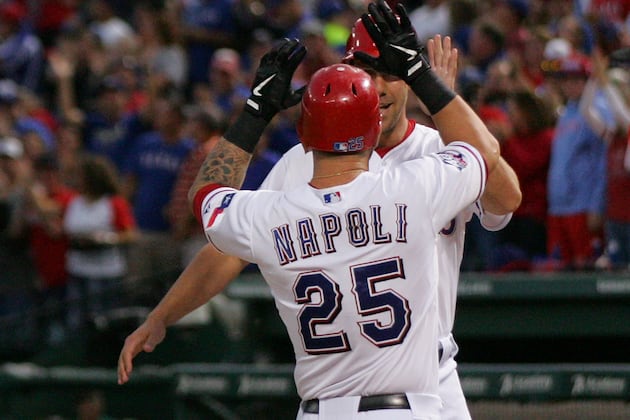Mike Napoli “Plays with a Vengeance” Against the Angels