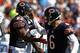 Jay Cutler celebrates with running back Matt Forte after a touchdown