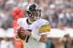 OAKLAND, CA - SEPTEMBER 23: Ben Roethlisberger #7 of the Pittsburgh Steelers in action against the Oakland Raiders at Oakland-Alameda County Coliseum on September 23, 2012 in Oakland, California. (Photo by Ezra Shaw/Getty Images)