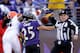 BALTIMORE, MD - DECEMBER 24: Field judge Greg Gautreaux calls pass interference on Chris Carr #25 of the Baltimore Ravens as Carr goes up for pass with Josh Cribbs #16 of the Cleveland Browns at M&T Bank Stadium on December 24, 2011 in Baltimore, Maryland. (Photo by Rob Carr/Getty Images)
