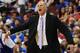 PHILADELPHIA, PA - MAY 23: Head coach Doug Collins of the Philadelphia 76ers reacts during the game against the Boston Celtics in Game Six of the Eastern Conference Semifinals in the 2012 NBA Playoffs at the Wells Fargo Center on May 23, 2012 in Philadelphia, Pennsylvania. NOTE TO USER: User expressly acknowledges and agrees that, by downloading and or using this photograph, User is consenting to the terms and conditions of the Getty Images License Agreement. (Photo by Drew Hallowell/Getty Images)