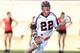 HAMILTON, CANADA - JULY 28: Mark Matthews #22 of the Denver Outlaws plays against the Hamilton Nationals in a Major League Lacrosse game on July 28, 2012 at Ron Joyce Stadium in Hamilton, Canada. The Outlaws defeated the Nationals 21-12. (Photo by Claus Andersen/Getty Images)