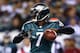 PHILADELPHIA, PA - SEPTEMBER 30: Quarterback Michael Vick #7 of the Philadelphia Eagles drops back to pass against the New York Giants at Lincoln Financial Field on September 30, 2012 in Philadelphia, Pennsylvania. (Photo by Al Bello/Getty Images)