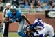 Sep 30, 2012; Detroit, MI, USA; Detroit Lions wide receiver Calvin Johnson (81) is tackled by Minnesota Vikings players during the third quarter at Ford Field. Minnesota won 20-13. Mandatory Credit: Tim Fuller-US PRESSWIRE