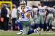 ARLINGTON, TX - OCTOBER 01: Tony Romo #9 of the Dallas Cowboys reacts after throwing an interception against the Chicago Bears at Cowboys Stadium on October 1, 2012 in Arlington, Texas. (Photo by Tom Pennington/Getty Images)