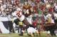 Sept. 30, 2012; Tampa FL, USA; Tampa Bay Buccaneers running back LeGarrette Blount (27) scores a touchdown against the Washington Redskins during the second half at Raymond James Stadium. Washington defeated Tampa Bay 24-22. Mandatory Credit: Matt Stamey-US PRESSWIRE