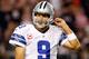 ARLINGTON, TX - OCTOBER 01: Tony Romo #9 of the Dallas Cowboys walks off the field after throwing his fifth interception against the Chicago Bears at Cowboys Stadium on October 1, 2012 in Arlington, Texas. The Chicago Bears beat the Dallas Cowboys 34-18. (Photo by Tom Pennington/Getty Images)