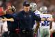 ARLINGTON, TX - OCTOBER 01: Head coach Jason Garrett of the Dallas Cowboys reacts against the Chicago Bears at Cowboys Stadium on October 1, 2012 in Arlington, Texas. (Photo by Ronald Martinez/Getty Images)