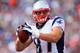 ORCHARD PARK, NY - SEPTEMBER 30: Rob Gronkowski #87 of the New England Patriots celebrates scoring a touchdown against the Buffalo Bills at Ralph Wilson Stadium on September 30, 2012 in Orchard Park, New York.New England won 52-28. (Photo by Rick Stewart/Getty Images)