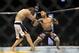 May 5, 2012; East Rutherford, NJ, USA; John Dodson (right) fights Timothy Elliott in a flyweight bout during UFC on Fox 3 at the Izod Center. John Dodson won by unanimous decision in the third round. Mandatory Credit: Joe Camporeale-US PRESSWIRE