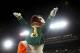EUGENE, OR - SEPTEMBER 22: Puddles the mascot celebrates during game between the Oregon Ducks and the Arizona Wildcats on September 22, 2012 at the Autzen Stadium in Eugene, Oregon. (Photo by Jonathan Ferrey/Getty Images)