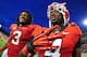 ATHENS, GA - SEPTEMBER 29: Todd Gurley #3 and Keith Marshall #4 of the Georgia Bulldogs head off the field after the game against the Tennessee Volunteers at Sanford Stadium on September 29, 2012 in Athens, Georgia. (Photo by Scott Cunningham/Getty Images)