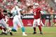 GLENDALE, AZ - SEPTEMBER 30: Quarterback Kevin Kolb #4 of the Arizona Cardinals throws a pass during the NFL game against the Miami Dolphins at the University of Phoenix Stadium on September 30, 2012 in Glendale, Arizona. The Carindals defeated the Dolphins 24-21 in overtime. (Photo by Christian Petersen/Getty Images)