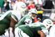 Sept. 30, 2012; East Rutherford, NJ, USA; New York Jets quarterback Mark Sanchez (6) calls out a play during the first quarter against the San Francisco 49ers at MetLife Stadium. Mandatory Credit: Debby Wong-US PRESSWIRE